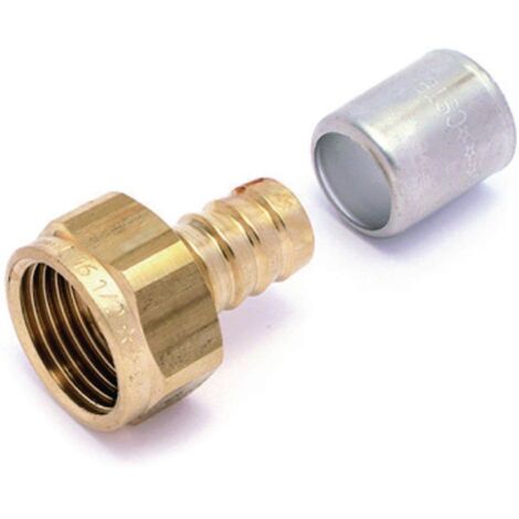 raccord droit à écrou fixe - tube per à sertir - diamètre 20 vers femelle à visser 20 x 27 - altech