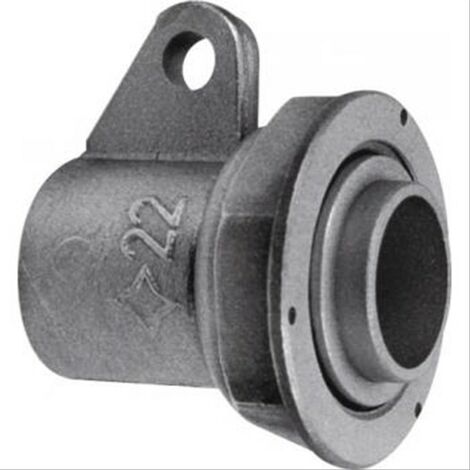 Raccord droit à joint plat Gaz avec patte de fixation pour tube Ø28mm, écrou 6/20