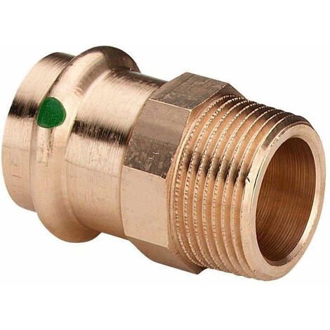 Raccord droit à sertir cuivre V - M2 x ø54 mm