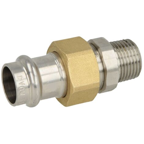 Raccord droit à sertir profil V en inox F54-FM2