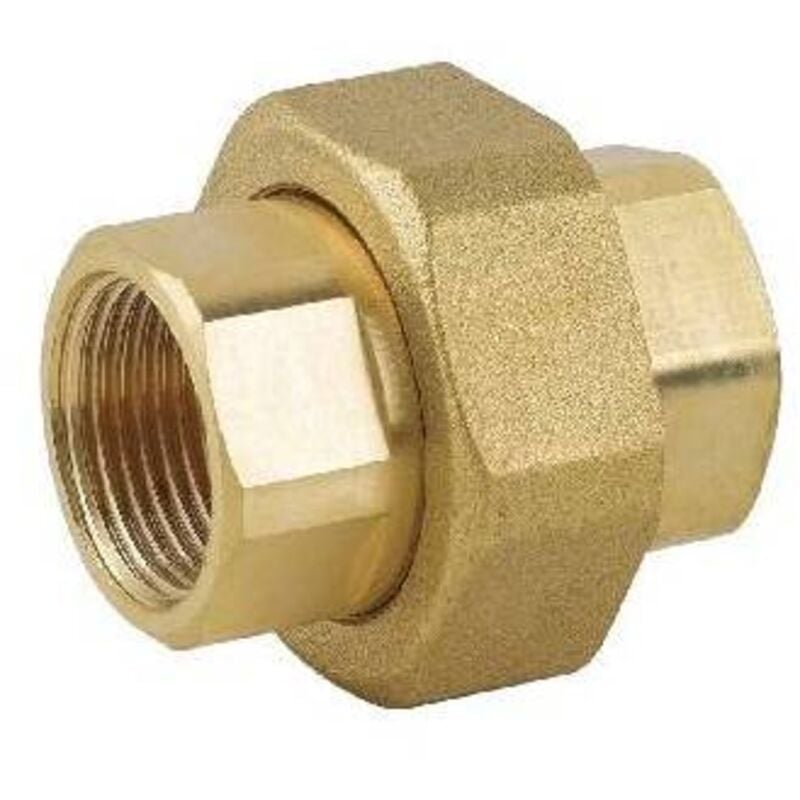 Raccord droit avec joint torique 3 pcs ff en laiton jaune