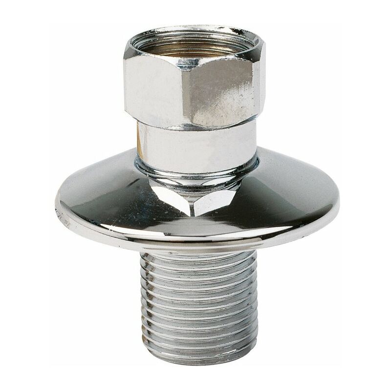 Raccord droit avec rosace Comap m 3/8' - f 1/2' - Écrou prisonnier - Vendu par 2