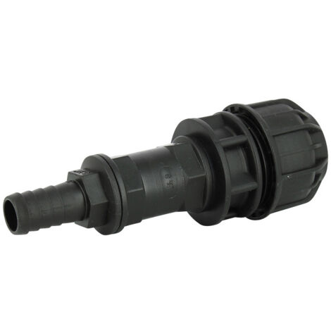 Raccord droit cannelé 20 mm - kit couplage cuve
