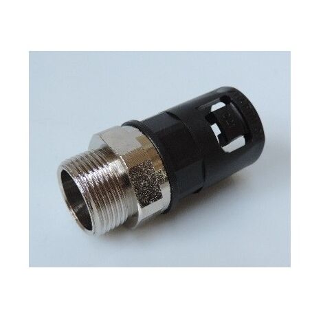 Raccord Droit CAPRILOK Premium noir PG16 polyamide filetage laiton IP66 CAPRI CAP681604