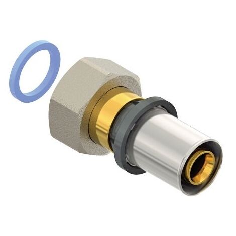 Raccord droit écrou tournant femelle EASYTEC à sertir diamètre 26 mm - à visser filetage 1” Femelle - FINIMETAL