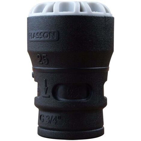 Raccord droit encliquetable PE Ø25 - Femelle 3/4" (20/27) avec portée plate ISO 228 et joint fourni - Plasson