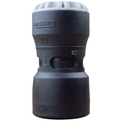 Raccord droit encliquetable PE Ø25 - Laiton femelle 1'' (26/34) avec portée plate ISO 228 et joint fourni - Plasson