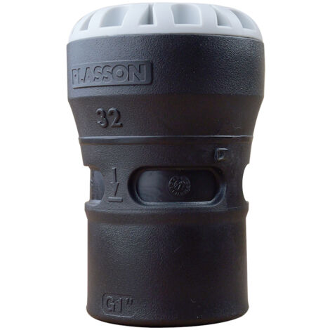 Raccord droit encliquetable PE Ø32 - Laiton femelle 1'' (26/34) avec portée plate ISO 228 et joint fourni - Plasson
