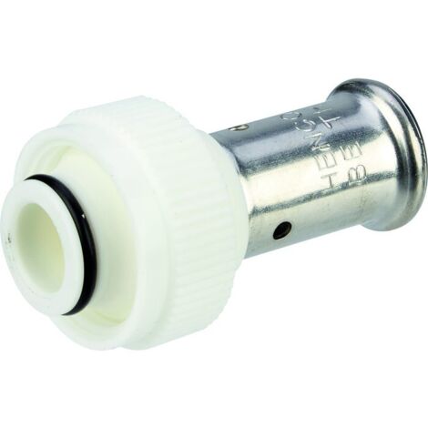 Raccord droit femelle PVDF bl multi sertir TH ou BE Ø16-3/4