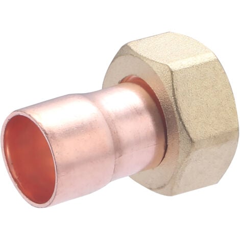 laiton à visser femelle écrou prisonnier F3/4' (20x27) / cuivre à souder NOYON & THIEBAULT - Ø 18 mm - 777-2018L1