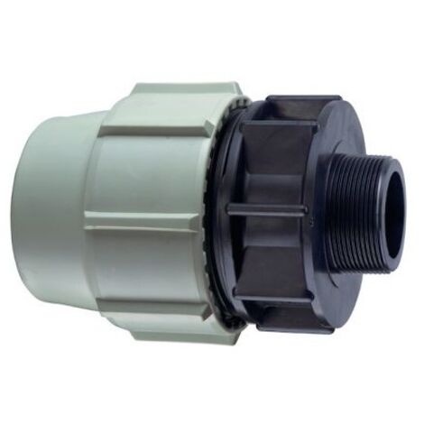 Raccord Droit - PLASSON - Série 7 - Polypropylène - FDiamètre20mm - M3/4' - À serrage extérieur