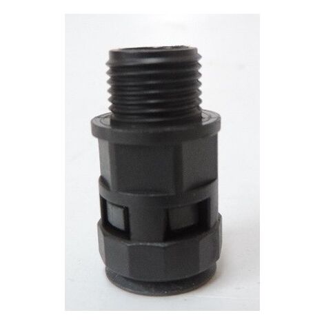 Raccord droit pol. noir NYLOFIX N°9-Pg 9 BLM 311095