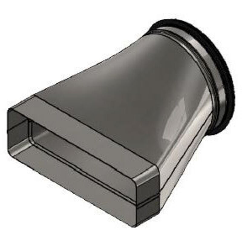 Raccord Droit Rectangulaire/circulaire à joint 220x55 Econoname RCDTRECCLDGAL22055