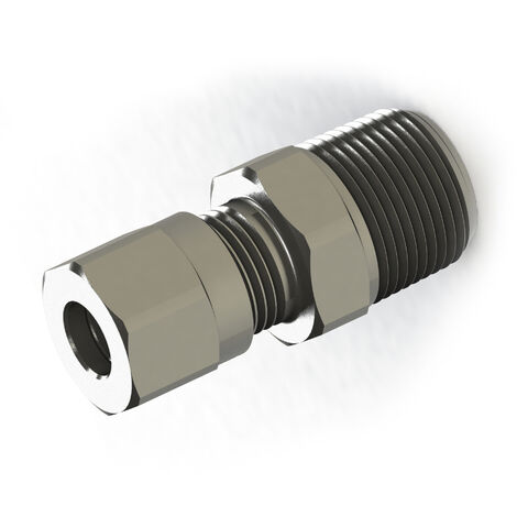 Raccord droit RS PRO 69480 vers Enfichable 6 mm BSP 1/8 mâle Mâle 1/8 pouce, entrée ( Prix pour Paquet de 2 )