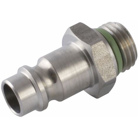 Raccord droit RS PRO, Filetage, Tube vers Mâle 1/4 in Male 1/4pouces en Acier ( Prix pour Paquet de 2 )