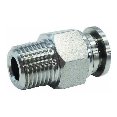 Raccord droit RS PRO, Filetage vers Mâle NPT 1/8 Mâle 6mm en Acier inoxydable 316 ( Prix pour 1 )