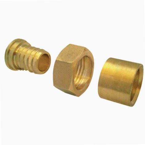 Raccord droit - Union femelle 15 x 21 mm pour tubes PER - Boutté