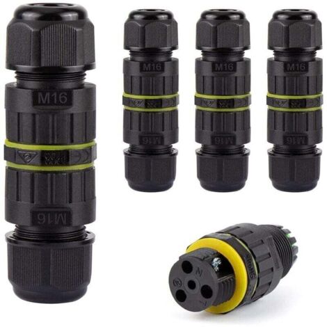 Raccord Électrique Étanches IP68, Lot de 4 Connecteur Électrique Étanches IP68, Domino Etanche Boîte de Jonction pour câble de Ø3-10 mm de diamètre pour jardin et câble souterrain