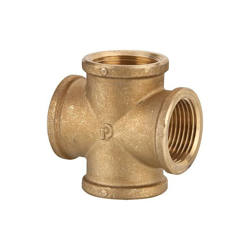 Banyo - Raccord en croix, 4-voies 11/2' femelle laiton