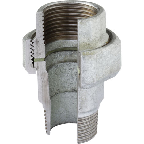 Raccord en fonte à chaud, n° 331, galvanisé, I/A, étanchéité plane 1/2"