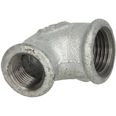 Raccord en fonte malléable coude réduit 1’’ x 3/4’’ FF/FF