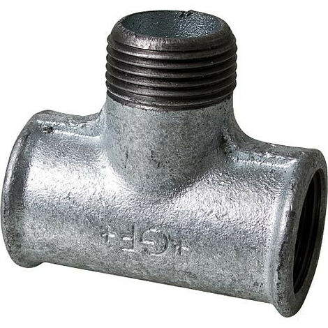 Raccord en fonte malleable galva Nr.133 piece en T fem/male/fem diam. 3/4'"