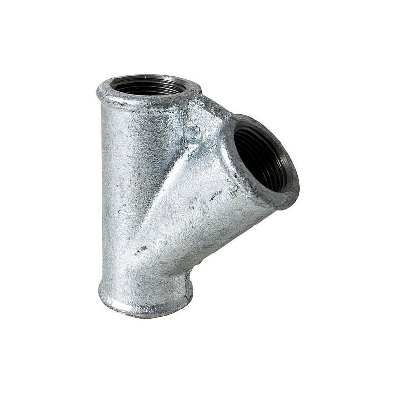 Raccord en fonte malleable galva Nr.165 piece en t 45° diam. 1 1/4'