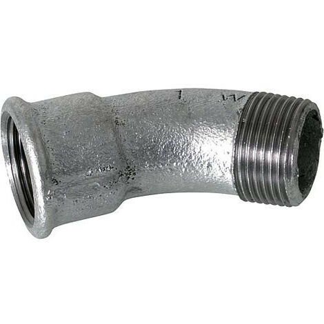 Raccord en fonte malleable galva Nr.40 coude long fem/male 45° diam. 3/8"