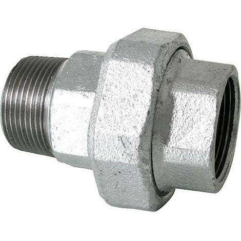Raccord en fonte malleable galvanise no. 341, raccord a vis, joint conique, diam. 3"