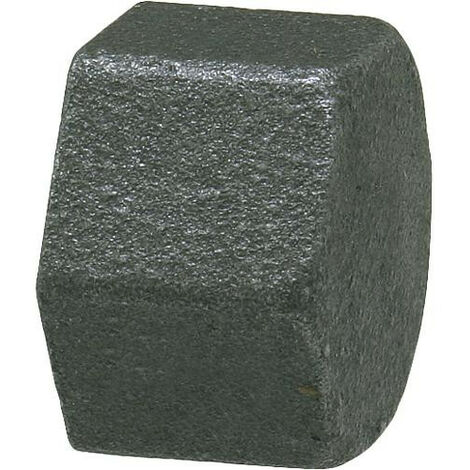 Raccord en fonte malleable, noir Bouchon 1/2" Type 300, polygonal