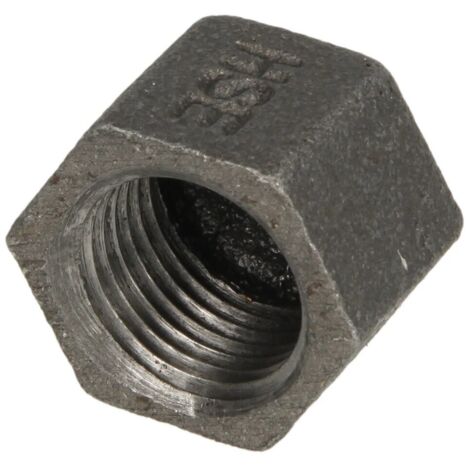 Raccord en fonte malléable noir capuchon 3/8’’ FF