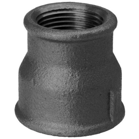 Raccord en fonte malléable noir manchon réduit 2'' x 1 1/4'' FF/FF