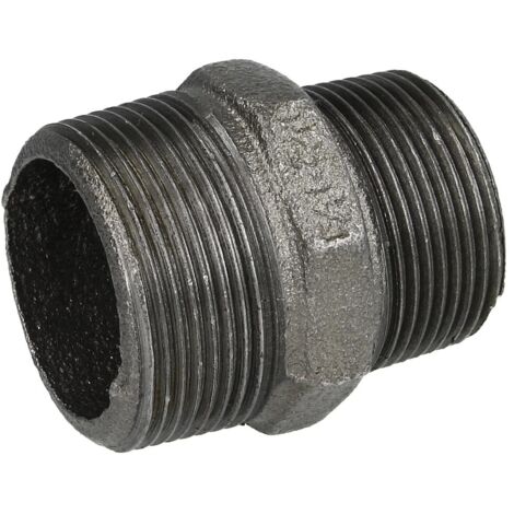 Raccord en fonte malléable noir nipple réduit 1 1/2'' x 1 1/4'' FM/FM