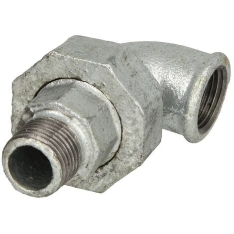 Raccord en fonte malléable raccord coudé 3/4’’ FF/FM étanchement plat