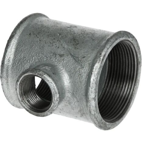 Raccord en fonte malléable té réduit 2’’ x 3/4’’ x 2’’ FF/FF/FF