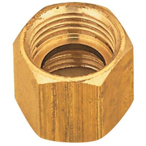 raccord en laiton à visser - avec butée - femelle / femelle - 15 x 21 - sachet de 2
