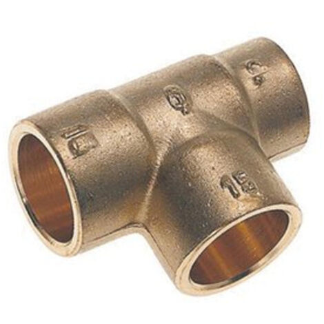 Raccord en laiton en T capillaire 35x28x35 mm Kiwa