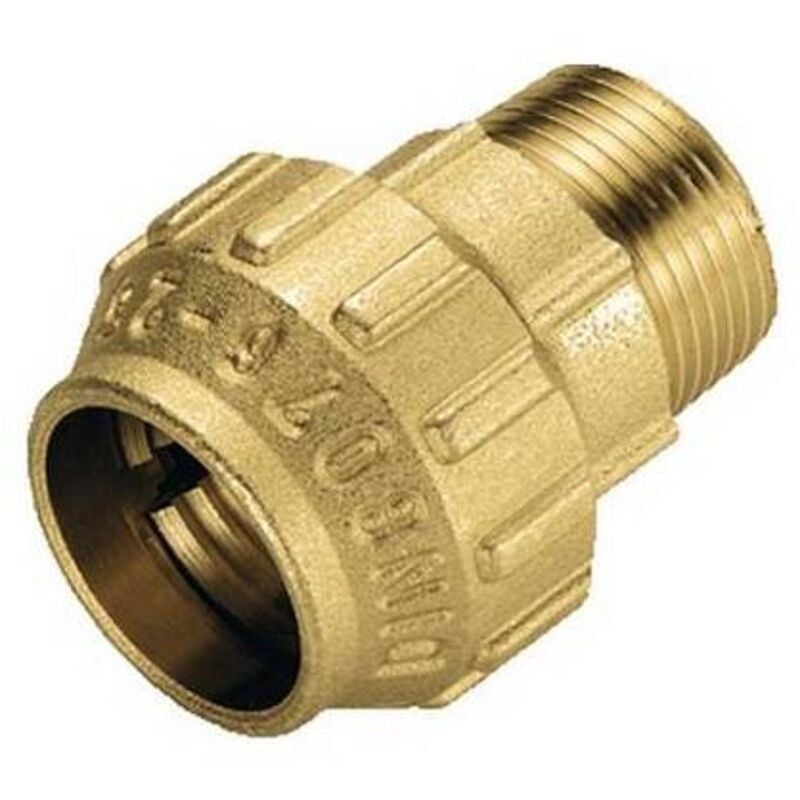 Raccord en laiton mâle droit Tiemme