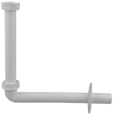 Raccord en plastique blanc pour siphon de lavabo