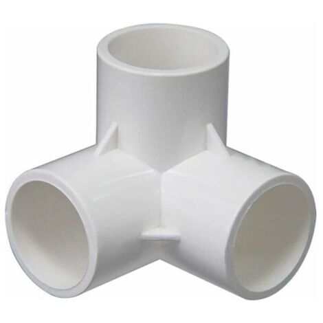 Raccord en PVC à 3 voies, connecteurs de tuyau en PVC, raccords tridimensionnels, connecteurs de meubles, cadre de serre (taille : 32 mm)
