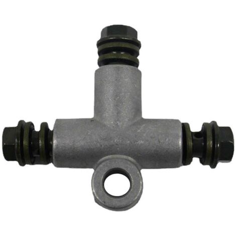 Raccord en T 3 voies pour flexible de frein hydraulique de moto/quad, 10 mm, en fer.