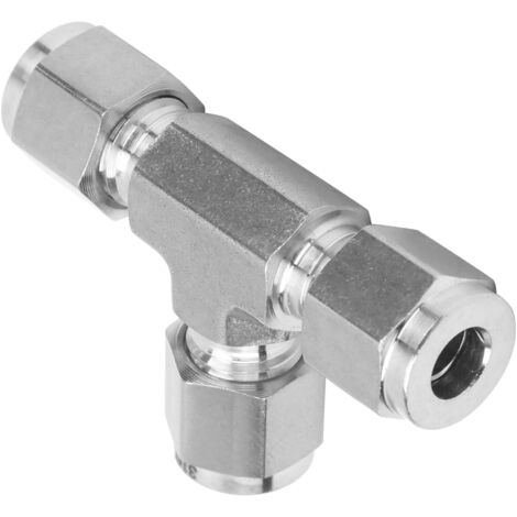 Raccord en T à sertir en acier inoxydable 316 forgé, diamètre égal, pour systèmes hydrauliques