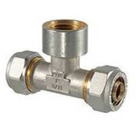 Raccord en t femelle de compression pour multicouche