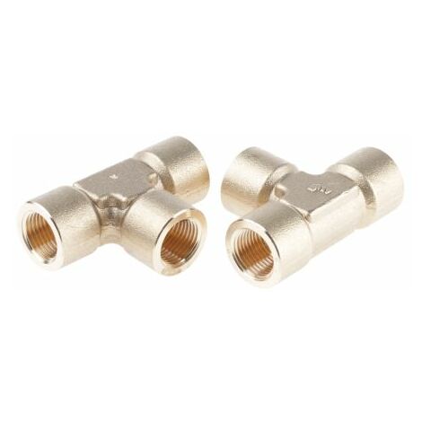 Raccord en T Laiton Legris BSPP Femelle 1/2pouce - Femelle 1/2pouce ( Prix pour Paquet de 5 )