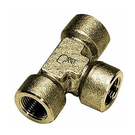Raccord en T Laiton Legris BSPP Femelle 1/8pouce - Femelle 1/8pouce ( Prix pour Paquet de 5 )