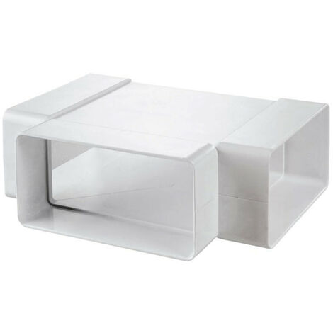 Raccord en T pour ventilation canalisA e PVC blanc 120 x 60 mm 12 x 6 cm