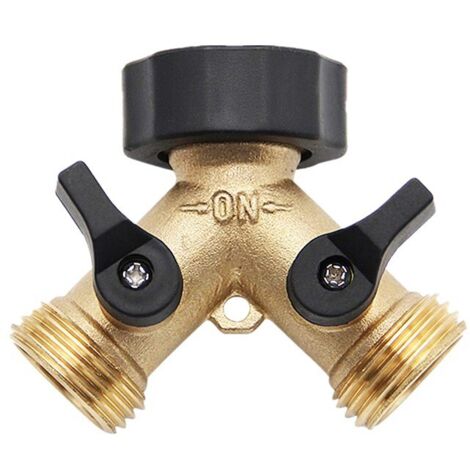 Raccord en Y, Raccord de Tuyau, Robinet Double Machine a Lave, 2-Voies Y-Distributeur, 3/4 Pouces pour Connexion de 2 Appareils, pour Robinet Jardin, pour d'adaptateur de cuve