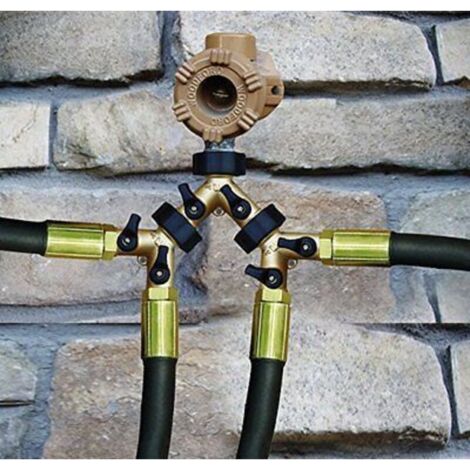 Raccord en Y, Raccord de Tuyau, Robinet Double Machine a Lave, 2-Voies Y-Distributeur, 3/4 Pouces pour Connexion de 2 Appareils, pour Robinet Jardin, pour d'adaptateur de cuve