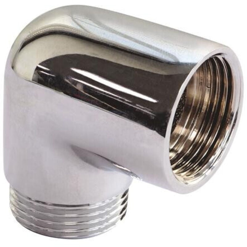 Raccord equerre laiton chrome male femelle