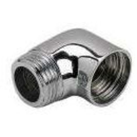 RACCORD EQUERRE LAITON CHROME MALE FEMELLE